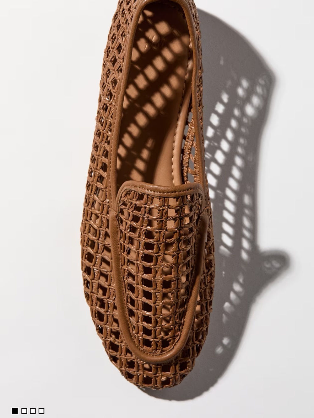 H&M Woven Brown Leather Loafer